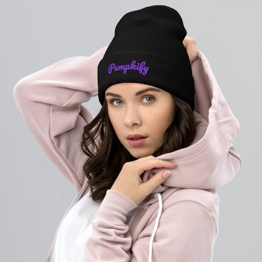 Pumpkify Embroidered Cuffed Beanie