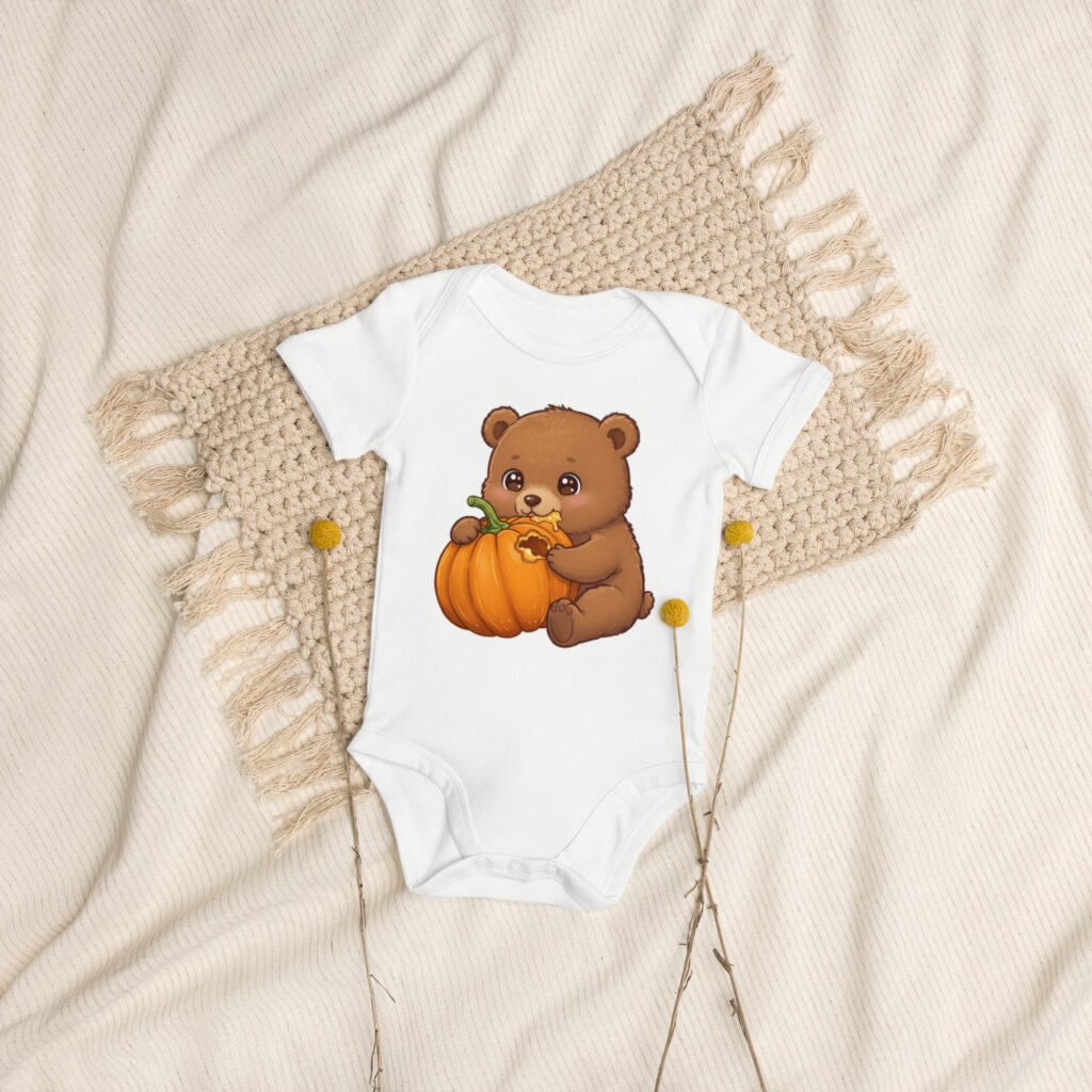Baby Bear Pumpkin bodysuit